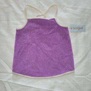 Cat & Jack Girl Size 5T Vibrant Orchid Terry Cloth Tank Top Cotton/Poly Blend